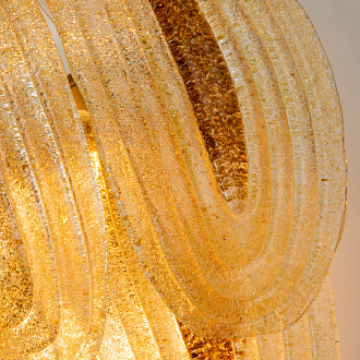 Бра Favourite Flavus 3016-2W, D190*W350*H350, матовое золото, декоративные лепестки из стекла двух цветов, выполненного по муранской технологии