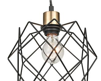 Подвесной светильник  24*145 см, 1*E27 черный, золото Vele Luce Scheletro VL6392P01
