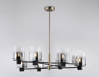 Подвесная люстра **71- см, 8*E14*40W, K, Ambrella Light High Light LH57043, черный, темная латунь
