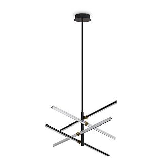 Подвесной светильник 80*40*65-65 см, LED*39W, 2700K, Freya Brilliance FR5557PL-L22B, Черный