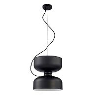 Подвесной светильник 30*28 см, 2*E27, 40W, Divinare Paola 5865/06 SP-1, Черный