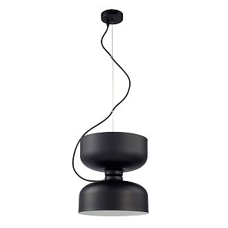 Подвесной светильник 30*28 см, 2*E27, 40W, Divinare Paola 5865/06 SP-1, Черный