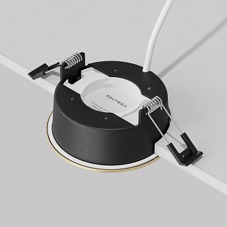 Встраиваемый светильник 10 см, вр 9 см Maytoni Technical Downlight Orb DL130-GX53-MG, черный-золото