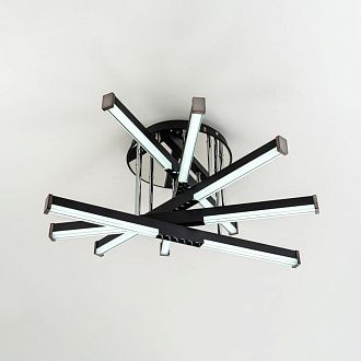 Светильник 60*60*30 см, LED*68W, 3000-6000K, Modelux  MDL.9371.600CL BK, Чёрный, Хром