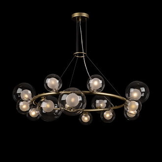 Подвесная люстра Freya Duo FR5139PL-14MG, диаметр 87 см, золото