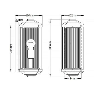 Настенный фонарь Hinkley, Арт. QN-CASTELLE-M-BLK