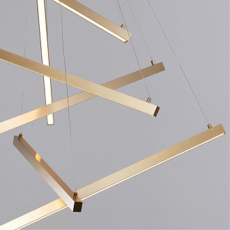 Подвесной светодиодный светильник Odeon Light Cometa 3860/96L Золото, диаметр 95 см