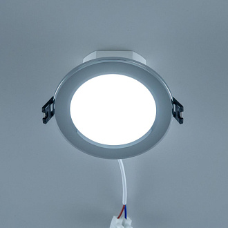 Светильник встроенный 11*4,2 см, LED*7 W, 3000-5500-4000 К, Хром Citilux Акви CLD008111V, вр 9 см