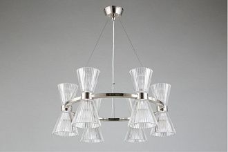 Подвесная люстра 65*70-160 см, 12*E14, 40W, Aployt Elinor APL.801.13.12, хром