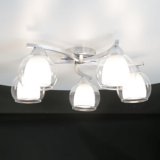 Потолочная люстра Citilux Кристи CL152157, диаметр 54 см, хром