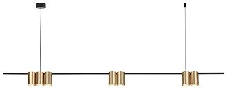 Подвесная люстра 150 см, Velante 471-403-07, черный-золото