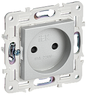 SKANDY Розетка без з/к с з/ш 10А SK-R01S сереб. IEK, SK-R13-10-K23