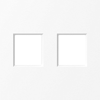 Donel A07 глянцевый белый накладка 2-я для розеток RJ45,TV,SAT,HDMI , серия DB, DE86903