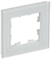 BRITE Рамка 1-мест. РУ-1-2-Бр стекло бел. матовый IEK