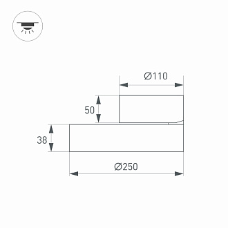 Накладной светильник Arlight 028172 *25*9 см, 30W, белый (теплый)K,