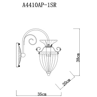 Бра Arte lamp Schelenberg A4410AP-1SR матовая латунь
