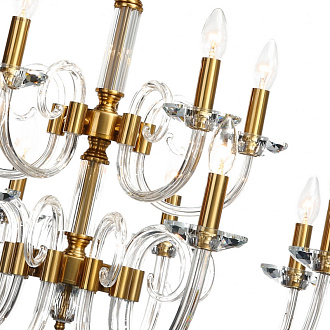 Подвесная люстра Stilfort Glass 1050/03/15P, диаметр 85 см, золото