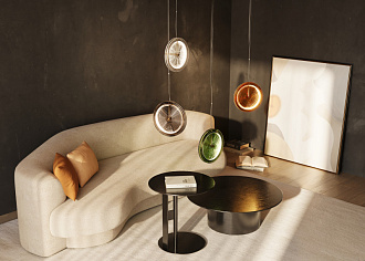 Светильник 30 см, 12W, 540 Lm, 3000K, 3 м2 Freya Borbon FR5442PL-L11TR, латунь