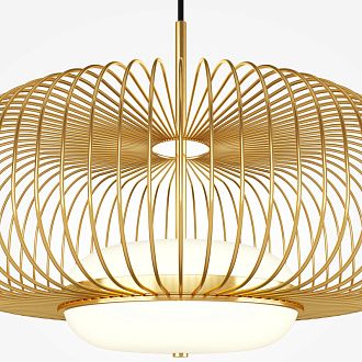 Подвесной светильник 50*337 см,  LED, 20W, 3000К, Maytoni Levitation MOD376PL-L30G3K латунный