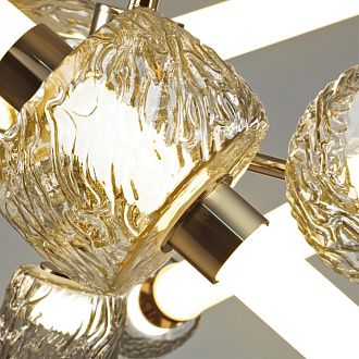 Люстра 82,5*82,5*100 см, 1 LED*54W, 3000 К, Odeon Light Kliff, античная бронза 5426/54CL