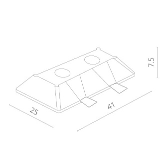 Встраиваемый светильник 41*30 см, Arte lamp Invisible Белый A9270PL-2WH, вр 41,5*25,5 см