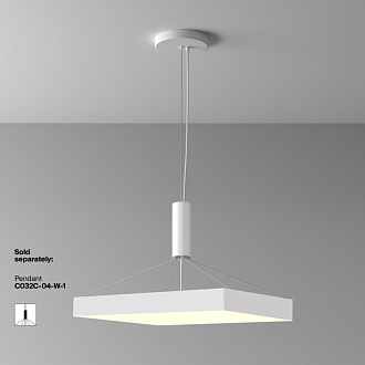 Светильник 60 см, 90W, 3000K, Maytoni Zon C032CL-90W3K-SQ-W, белый