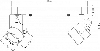 Спот Arte Lamp Lente A1310PL-2BK, черный