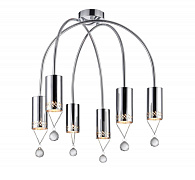 Потолочная люстра  50*51 см, 6*G9 хром Vele Luce Pioggia VL4283L06
