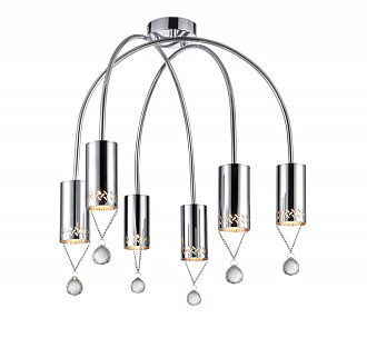 Потолочная люстра  50*51 см, 6*G9 хром Vele Luce Pioggia VL4283L06