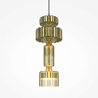 Подвесной светильник 15*15*360 см LED, 12W, 3000К, Maytoni LEVEL MOD253PL-L18BS3K1 латунный