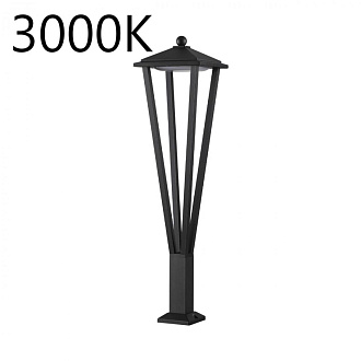 Светильник 80 см, 12W, 3000K, ODEON LIGHT BEARITZ 6655/12GL3, черный