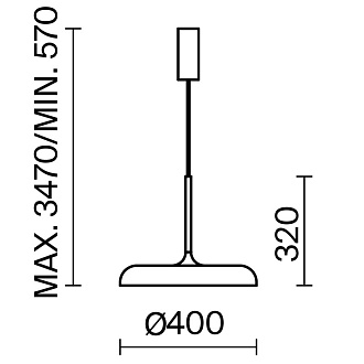 Подвесной светильник 40*40*347 см, LED, 26W, 3000К, Maytoni Gerhard MOD189PL-L18B3K1 черный