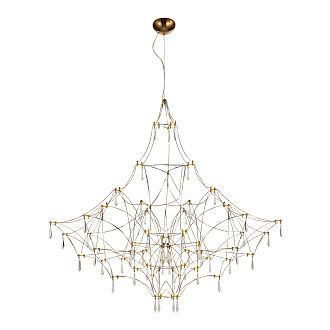Светильник светодиодный 120*120*100-200 см, *LED, 57W, 3000K ST Luce Gravetta SL6601.213.114, золотистый