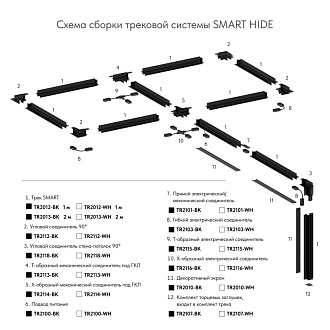 Подвод питания Denkirs TR2100-WH белый