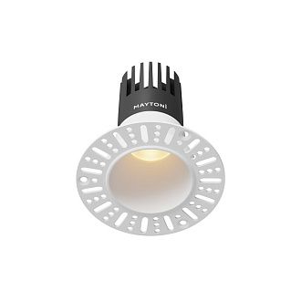 Встраиваемый светильник DL120-10W-2.7K-TRS-W **-9,7 см, *LED*10W, K, Maytoni technical Dip DL120-10W-2.7K-TRS-W, Белый, вр 5,8 см