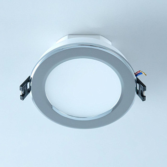 Светильник встроенный 11*4,2 см, LED*7 W, 3000-5500-4000 К, Хром Citilux Акви CLD008111V, вр 9 см