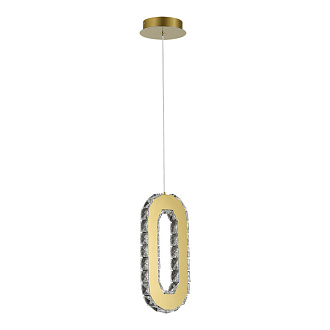 Светильник подвесной ST-Luce SL6506.203.01 Золотистый/Золотистый, Прозрачный LED 1*9W 3000K