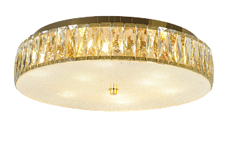 Люстра Ø600 x H140, мм, 9*40W (360W), GOLD+CLEAR (Золото + Прозрачный Хрусталь) NewRgy 5653E/9A GOLD+CLEAR
