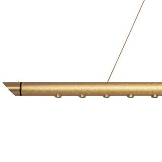 Линейный светильник 153,5*8*60-200 см, 1*LED*48W, 3000K, Lightstar Virata 814203, золотой