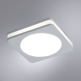 Встраиваемый светильник 8 см, 7W, 4000K, Arte Lamp Tabit A8432PL-1WH, белый