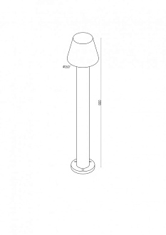 Светодиодный светильник 80 см, 5W, 3000K, Maytoni Harz O421FL-L5GF, графит