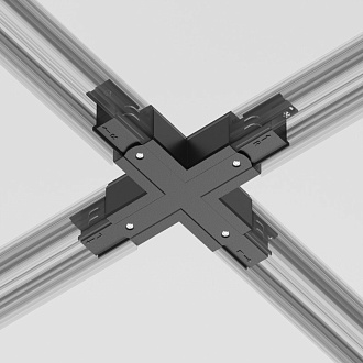 Комплектующие для накладной трековой системы Maytoni Technical Three phase track system Trinity TRA005CX-31B черныйIP 20