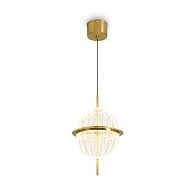Подвесной светильник 230 см, LED,  17W, 3000К, Freya Whisper FR6184PL-L17BS латунный