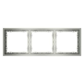 Рамка пластиковая Voltum S70 на 3 поста, сталь пластик Soft touch VLS100305