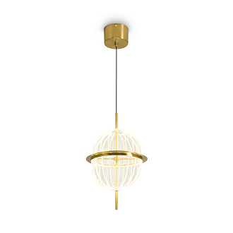 Подвесной светильник 230 см, LED,  17W, 3000К, Freya Whisper FR6184PL-L17BS латунный