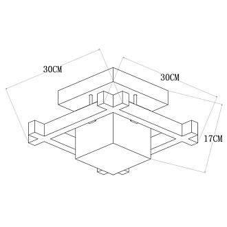 Светильник 25*25*20 см, A8252PL-1BR Arte Lamp, светло-коричневый