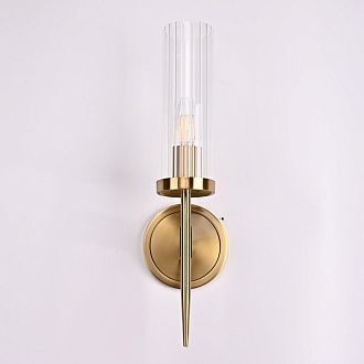 Бра Alouette 1 11*11*43 см, 1*E14*40W, ImperiumLoft BULRASH01, Латунь