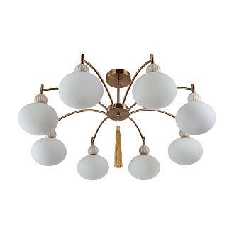 Люстра потолочная *85,5*43-43 см, 8*E14*40W, Lumion Gloriya LUM8272/8C, латунь; бежевый