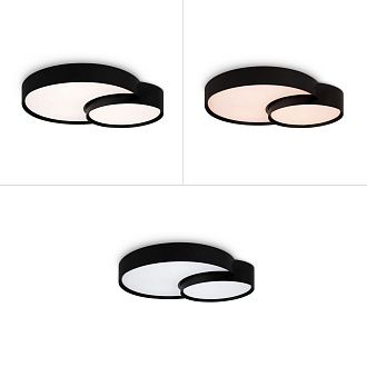Светильник 50*40*-9 см, *LED*72W, 3000-7000K, Freya Товары FR6094CL-L72B, Черный