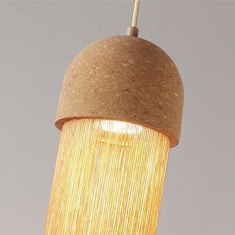 Подвесной светильник 12 см, Odeon Light 7073/1, бежевый-пробка
